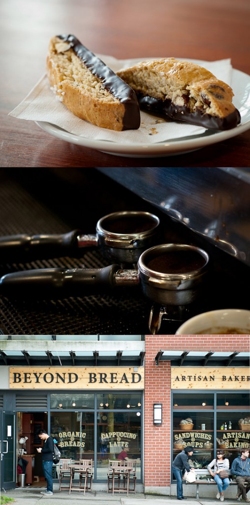 biscotti and espresso machine at Beyond Bread
