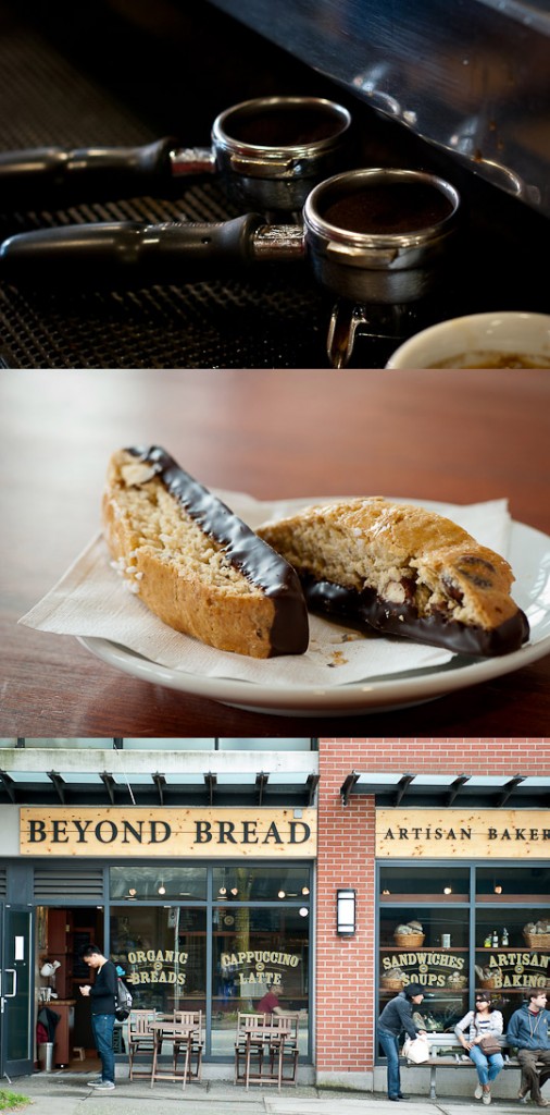 biscotti and espresso machine at Beyond Bread