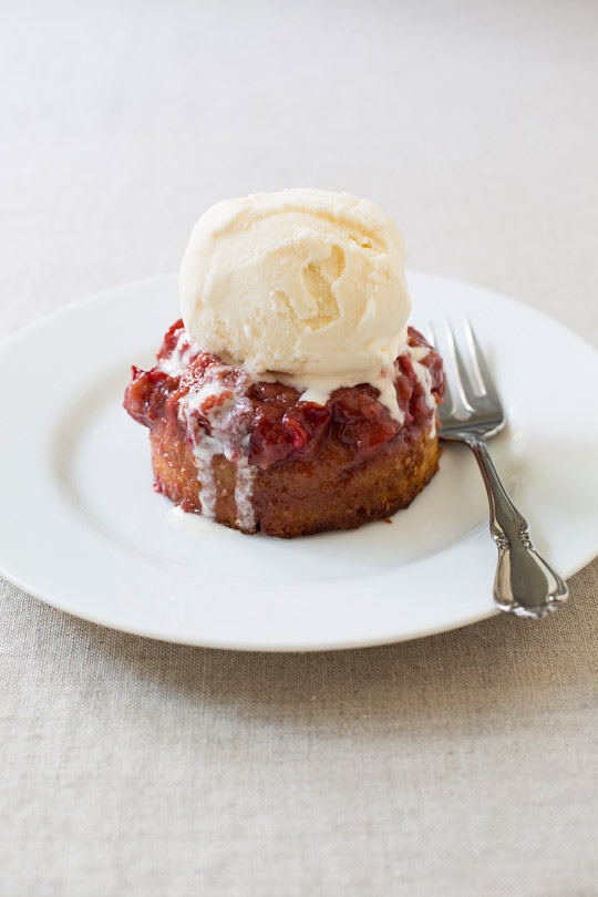 plum upside-down cake